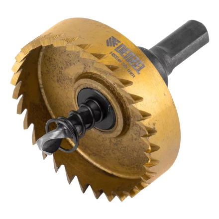 Коронка по металлу HSS, 55 мм, нитридтитановое покрытие Denzel 724118 купить в Урае