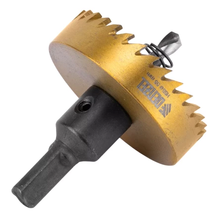 Коронка по металлу HSS, 55 мм, нитридтитановое покрытие Denzel 724118 купить в Урае