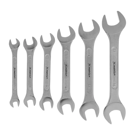 Набор ключей рожковых Matrix 15278, 6 х 32 мм, 12 шт., CrV, хромированные купить в Урае