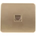 Розетка СВЕТОЗАР &quot;ГАММА&quot; телефонная, одинарная, без вставки и рамки, цвет золотой металлик SV-54117-GM купить в Урае