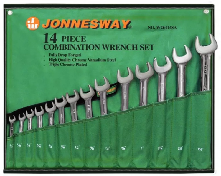 Набор ключей комбинированных 3/8"-1-1/4" 14предметов  Jonnesway W26414S 49030 купить в Урае