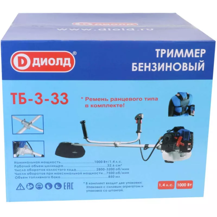 Бензиновый триммер Диолд ТБ-3-33 купить в Урае