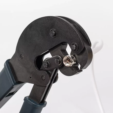 Пресс-клещи КВТ HT-106E для опрессовки F и BNC разъемов на коаксиальный кабель RG-58, RG-6, RG-11, RG-213 (85138) купить в Урае