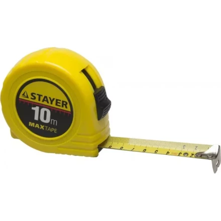Рулетка STAYER &quot;МASTER&quot; &quot;MaxTape&quot;, пластиковый корпус, 10м/25мм 34014-10-25 купить в Урае
