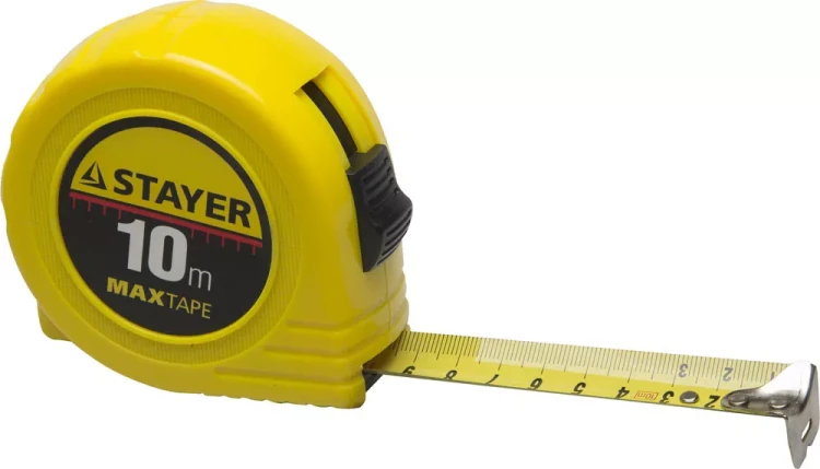 Рулетка STAYER "МASTER" "MaxTape", пластиковый корпус, 10м/25мм 34014-10-25 купить в Урае