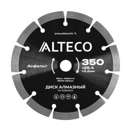 Диск алмазный по асфальту ALTECO 350x25.4x3.2 мм 66485 купить в Урае