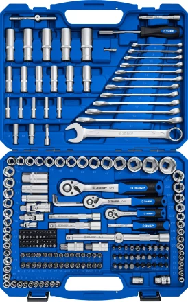ЗУБР А-216, 216 предм., (1/2+ 3/8+ 1/4), универсальный набор инструмента, Профессионал (27674-H216) купить в Урае