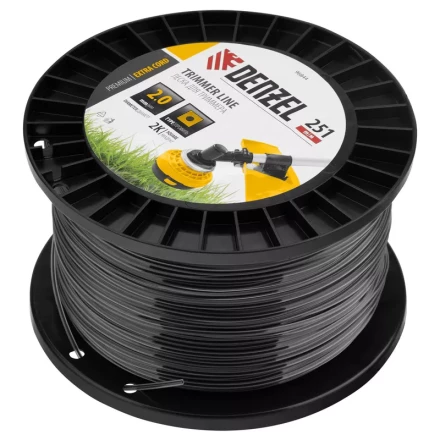 Леска для триммера двухкомпонентная квадрат, 2,0мм х 251м, на DIN катушке EXTRA CORD// Denzel 96844 купить в Урае