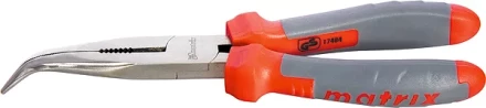 Длинногубцы изогнутые 200мм двухкомпонентные рукоятки MATRIX PROFESSIONAL 17404 купить в Урае