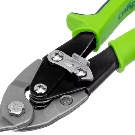 Ножницы по металлу, Сибртех 250 мм, левый рез, сталь С55, двухкомпонентные рукоятки, 78338 купить в Урае