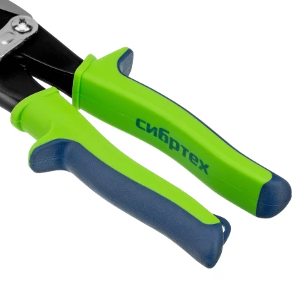 Ножницы по металлу, Сибртех 250 мм, левый рез, сталь С55, двухкомпонентные рукоятки, 78338 купить в Урае
