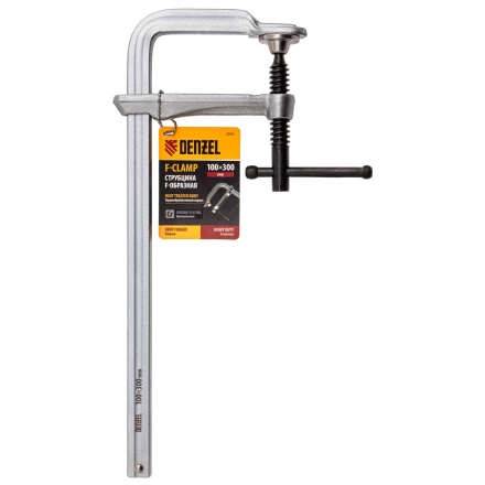 Струбцина Denzel F-образная, 100x300мм, кованая 20470 купить в Урае