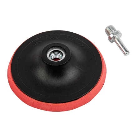 Насадка для дрели и УШМ с липучкой, 125 мм, с адаптером c М14 на d8 Сибртех 76235 купить в Урае