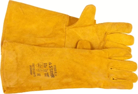 Термостойкие краги STAYER &quot;PROFI&quot; с подкладкой, для сварки и тяжелых механических работ, с подкладкой, 400мм 11333-XL_z01 купить в Урае