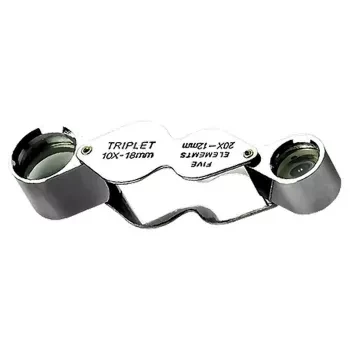 Лупа складная 10-ти и 20-кратная, D 18 мм, D 12 мм  SPARTA 913815 купить в Урае