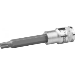 Торцовая бита-головка KRAFTOOL "INDUSTRIE QUALITAT", удлиненная, материал S2, TORX, сатинированная, 1/2", Т45 27906-45_z01
