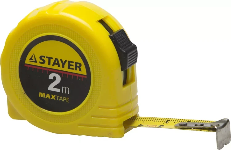 Рулетка STAYER "МASTER" "MaxTape", пластиковый корпус, 2м/16мм 34014-02-16 купить в Урае