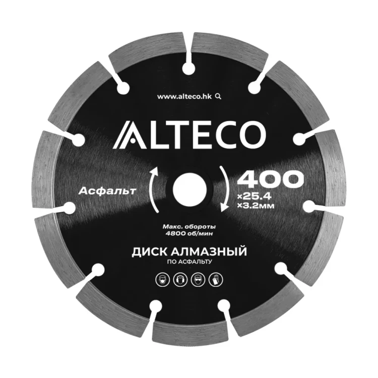 Диск алмазный по асфальту ALTECO 400x25.4x3.2 мм 66486 купить в Урае
