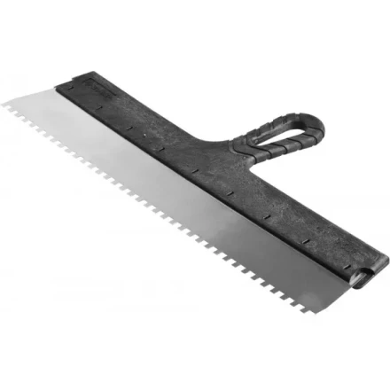 Шпатель ЗУБР &quot;МАСТЕР&quot; ФАСАДНЫЙ, нержавеющее полотно, 450мм, зуб 6х6мм 10078-45-06 купить в Урае