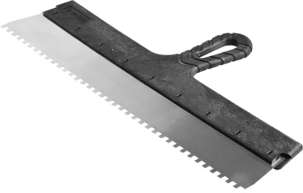 Шпатель ЗУБР &quot;МАСТЕР&quot; ФАСАДНЫЙ, нержавеющее полотно, 450мм, зуб 6х6мм 10078-45-06 купить в Урае