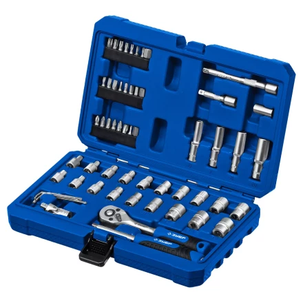 ЗУБР А-57, 57 предм., (1/4), универсальный набор инструмента, Профессионал (27671-H57) купить в Урае