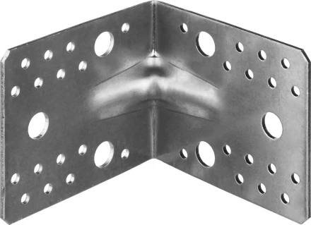 ЗУБР УКУ-2.5, 90 x 105 x 105 x 2.5 мм, цинк, усиленный крепежный уголок (31011-105) купить в Урае