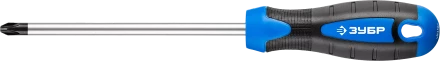 Отвертка ЗУБР &quot;МАСТЕР&quot;, хром-ванадиевая сталь, эргономичная двухкомпонентная рукоятка, PH № 2-150мм 25232-2-15 купить в Урае