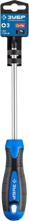 Отвертка ЗУБР &quot;МАСТЕР&quot;, хром-ванадиевая сталь, эргономичная двухкомпонентная рукоятка, PH № 2-150мм 25232-2-15 купить в Урае