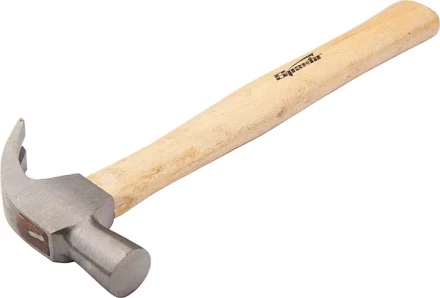 Молоток-гвоздодер 225 г боек 22 мм деревянная рукоятка SPARTA 104105 купить в Урае