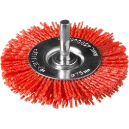 ЗУБР "ПРОФЕССИОНАЛ". Щетка дисковая для дрели, нейлоновая проволока с абразивным покрытием, 75мм 35161-075_z02