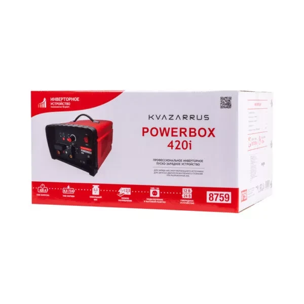Инверторное пуско-зарядное устройство KVAZARRUS PowerBox 420i, таймер, цветная коробка купить в Урае