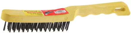 Щетка STAYER &quot;MASTER&quot; проволочная стальная с пластмассовой ручкой, 3 ряда 35015-3 купить в Урае