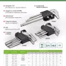 Набор ключей имбусовых Torx-Tempered, TT10-50, CrV, 9 шт., удлиненные Сибртех 123717 купить в Урае
