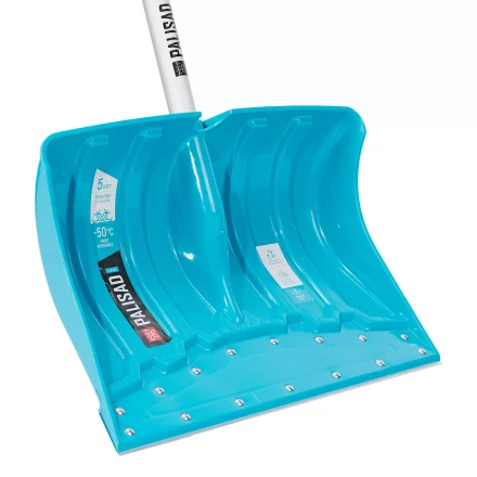 Лопата-скрепер для уборки снега Palisad 61797, полипропилен, 460х320х1300 мм, алюминиевый черенок, ПВХ, LUXE купить в Урае