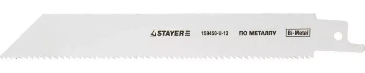 Полотно STAYER "PROFI" S922VF к саб эл.ножов Bi-Met,универс c перем шаг зубьев,дер с гвозд,метал,пласт,рез труб до 2" 159450-U-13 купить в Урае