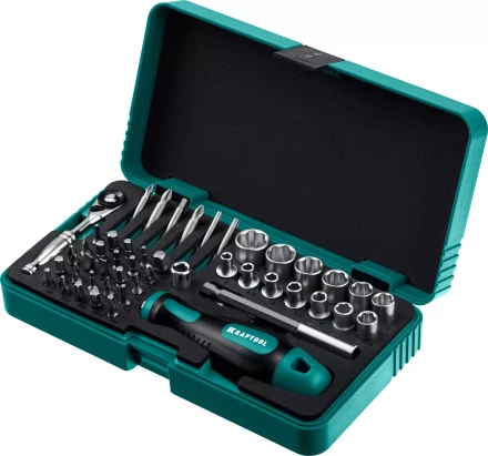 Набор: отвертка-битодержатель X-Drive с битами, торцевыми головками, мини-трещеткой, 25816 купить в Урае