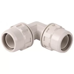 Соединитель ЗУБР "ШиреФит" угловой 90° "штуцер с гайкой - штуцер с гайкой", 32мм 51492-32