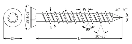 Шурупы ШБ-Х по бетону хроматированные пакет серия ПРОФЕССИОНАЛ купить в Урае