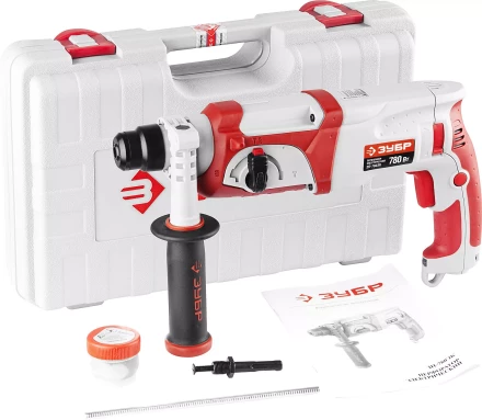 Перфоратор ЗУБР SDS-plus, реверс, 3 Дж, 0-1100 об/мин, 0-4500 уд/мин, 780Вт, кейс ЗП-780ЭК купить в Урае