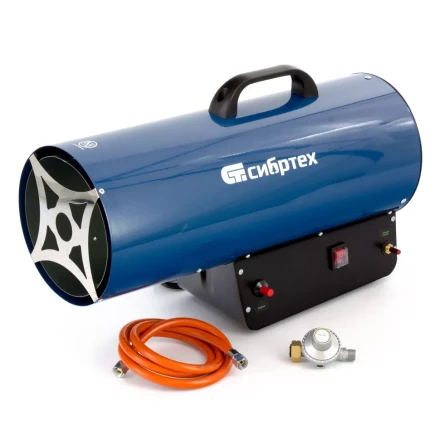 Газовая тепловая пушка СТГ-50, 50 кВт, 1400 м3/ч, пропан-бутан Сибртех 96454 купить в Урае