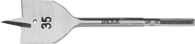 Сверло по дереву перовое, шестигранный хвостовик, DEXX 2945-35, d=35мм 2945-35 купить в Урае