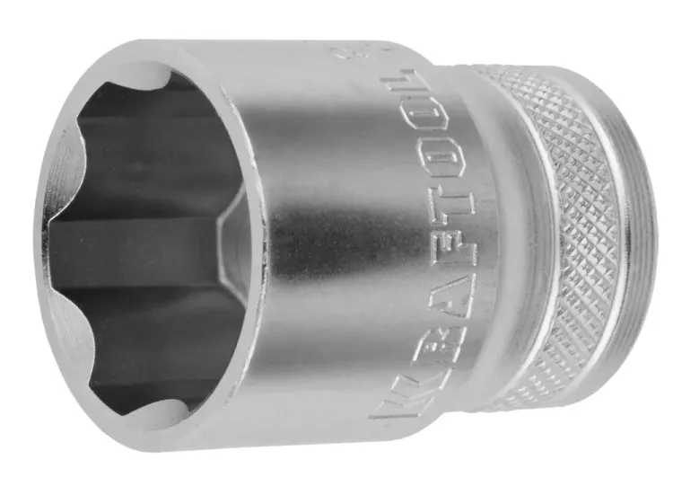 Торцовая головка KRAFTOOL "INDUSTRIE QUALITAT", Cr-V, SUPER-LOCK, хромосатинированная, 1/2", 22 мм 27801-22_z01 купить в Урае