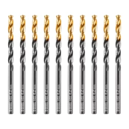 Сверло по металлу, 4,2 мм, HSS-Tin, Golden Tip, 10 шт. Denzel 717210