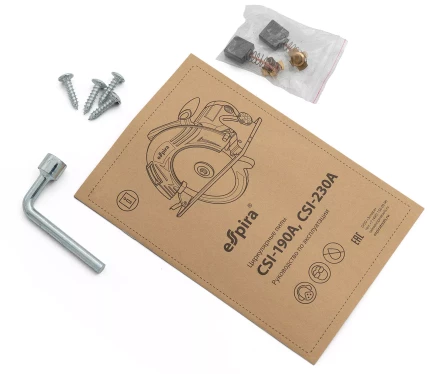 Пила циркулярная ESPIRA CSI-230A (ф230 мм, 220-240В,50/60 Гц, мощность 2500 Вт, 3900 об/мин), 401252 купить в Урае