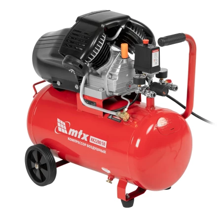 Компрессор воздушный КК-2200/50 2.2 кВт 350 л/мин 50 л прямой привод масляный MTX 58024 купить в Урае