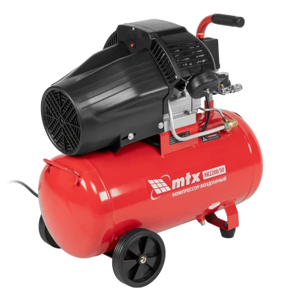 Компрессор воздушный КК-2200/50 2.2 кВт 350 л/мин 50 л прямой привод масляный MTX 58024 купить в Урае
