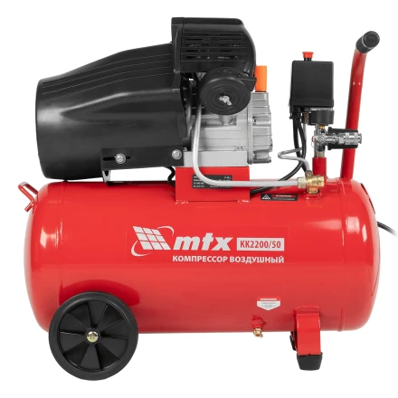 Компрессор воздушный КК-2200/50 2.2 кВт 350 л/мин 50 л прямой привод масляный MTX 58024 купить в Урае