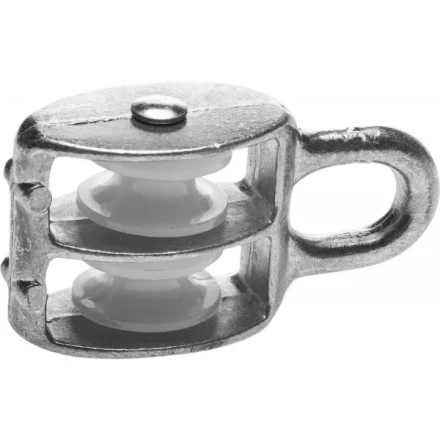 Блок ЗУБР двойной, оцинкованный, нейлоновый шкив, 5x15мм, 10 шт 4-304595-15 купить в Урае