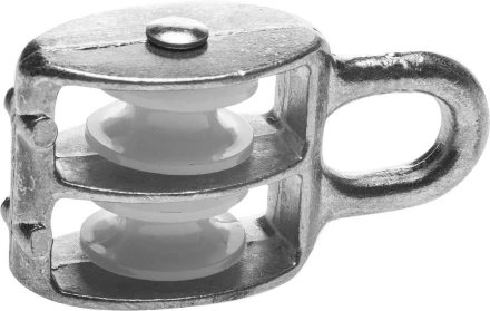 Блок ЗУБР двойной, оцинкованный, нейлоновый шкив, 5x15мм, 10 шт 4-304595-15 купить в Урае