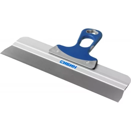 Шпатель СИБИН ФАСАДНЫЙ нержавеющий, алюминиевая направляющая, 2к ручка, 350мм 10085-35 купить в Урае